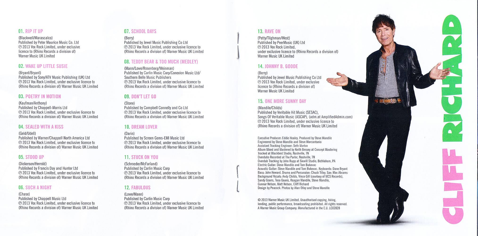 Cliff Richard The Fabulous Rock N Roll Songbook : Booklet 3